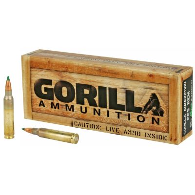 Gorilla Ammunition Company LLC Gorilla Ammunition, 223 Rem, 55 Grain, Sierra BlitzKing, 20-Box GA22355SBK