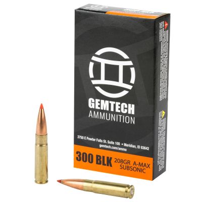 Gemtech Subsonic 300 Blackout, 208 Grain, Polymer Tip, 20 Round Box 3010163
