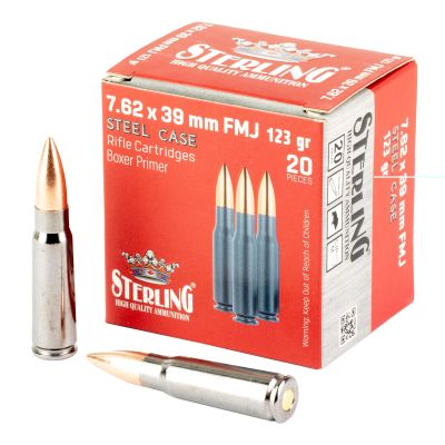 Sterling Exclusive Steel Cased 7.62x39 123gr FMJ