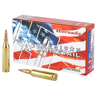 Hornady American Whitetail, 243Win, 100 Grain, Interlock Boat Tail Soft Point, 20 Round Box 8047