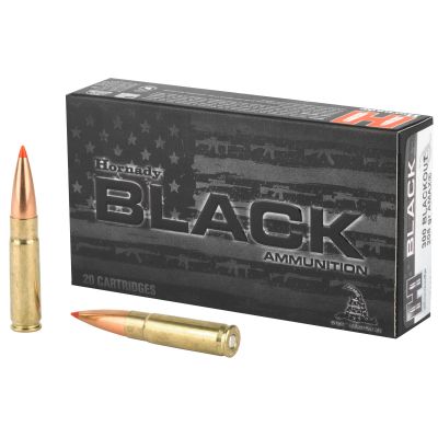 Hornady BLACK, 300 AAC Blackout, 208 Grain, A-MAX, 20 Round Box 80891