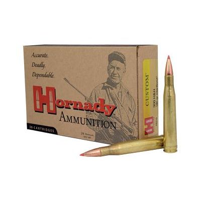 Hornady Custom, 300 H&H Magnum, 180 Grain, InterBond, 20 Round Box 8210