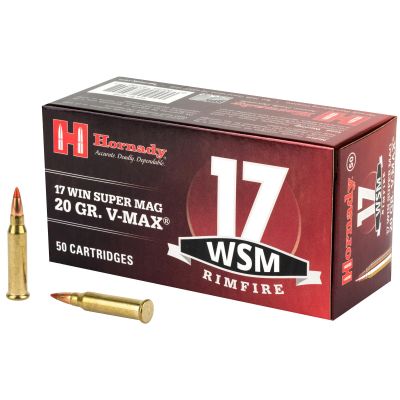 Hornady Varmint Express, 17WSM, 20 Grain, V-Max, 50 Round Box 83180
