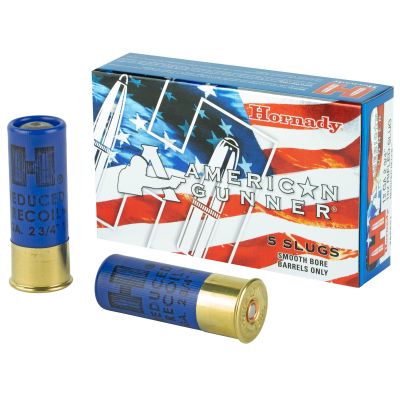 Hornady American Gunner, 12Ga 2.75", 1 oz, Rifled Slug, Low Recoil, 5 Round Box 86231