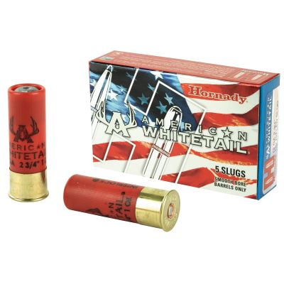 Hornady American Whitetail, 12 Gauge,  2.75", 1oz., Rifled Slug, 5 Round Box 86234