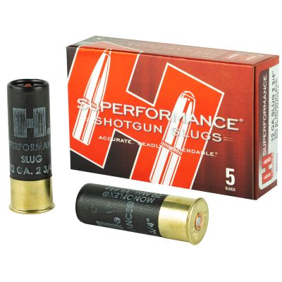 Hornady Superformance, 12 Gauge,2.75", 300 Grain, MonoFlex, Sabot Slug, 5 Round Box, California Certified Nonlead Ammunition 86236