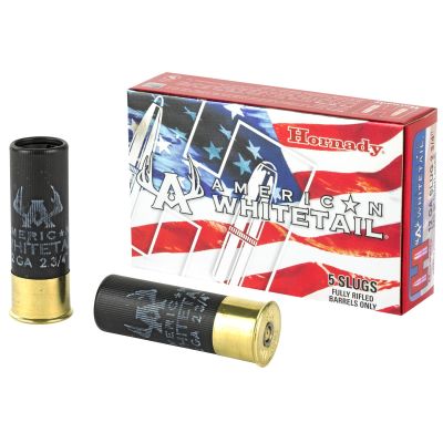Hornady American Whitetail, 12 Gauge, 2.75", 325 Grain, InterLock, Rifled Slug, 5 Round Box 86271