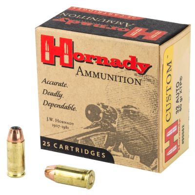 Hornady Custom, Self Defense, 32ACP, 60 Grain, XTP, 25 Round Box 90062