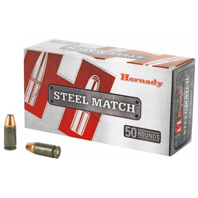 Hornady Steel Match, 9MM, 125 Grain, HAP, 50 Round Box 90275