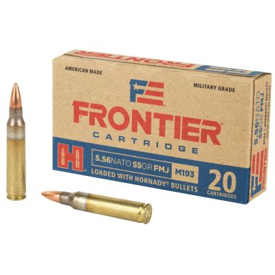 Frontier Lake City Military Grade FM193 Full Metal Jacket 55 Grain 5.56 NATO By Hornady - 1000rds Ships Free!!