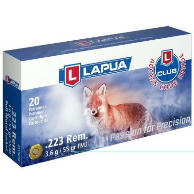 Lapua 223 Rem 55gr FMJ 20rd Box