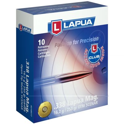 Lapua Scenar 338 250gr Open Tip Match 10rd Box