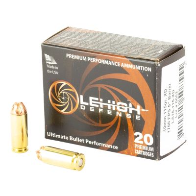 Lehigh Defense Xtreme Defense 10mm 115gr XD FTM 20rd Box