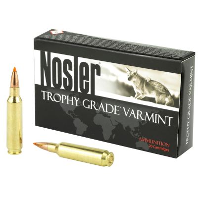 NOSLER Trophy, 22 Nosler, 55 Grain, Ballistic Tip, 20 Round Box, California Certified Nonlead Ammunition 60015