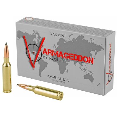 NOSLER Varmageddon, 6.5 Creedmoor, 90 Grain, Flat Base Tipped, 20 Round Box 65175