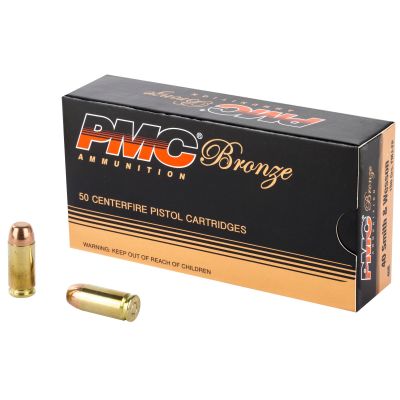 PMC Bronze, 40S&W, 180 Grain, Full Metal Jacket, 50 Round Box 40E