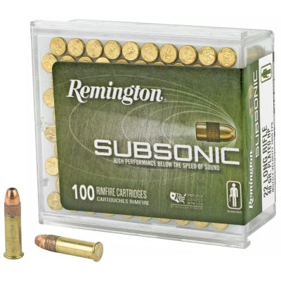 Remington Subsonic 22 LR 40gr Copper Plated HP 100rd Box