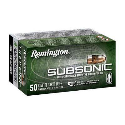 Remington Subsonic,22 LR, 40 Grain, Copper Plated Hollow Point, 50 Round Box 21135