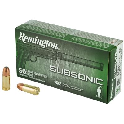 Remington Subsonic 9mm 147gr Flat Nose Enclosed Bullet 50rd Box
