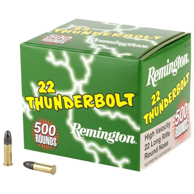 Remington Thunderbolt .22LR, 40 Grain, Round Nose Hi-Velocity, 500 Round Case 