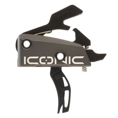 Iconic by RISE Independent Two-Stage Trigger with Anti-Walk Pins - Graphite Gray
