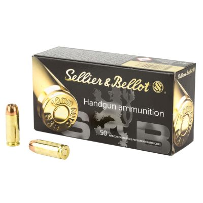 Sellier & Bellot Pistol, 10MM, 180Gr, Jacketed Hollow Point, 50 Round Box SB10B