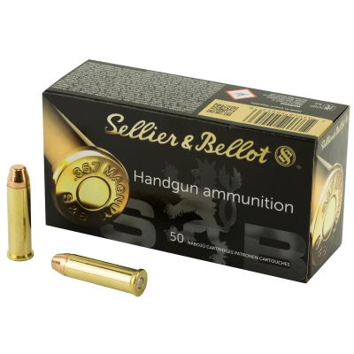 Sellier & Bellot Pistol, 357MAG, 158 Grain, Full Metal Jacket, 50 Round Box SB357A