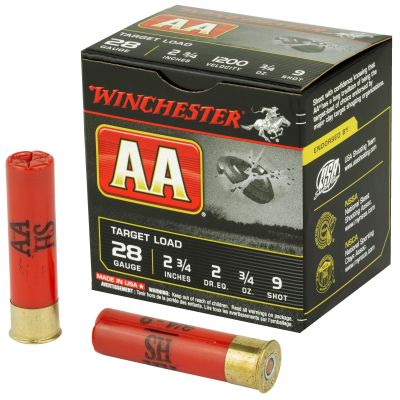 Winchester Ammunition AA Target Load, 28 Gauge, 2.75", #9, .75 oz, Shotshell, 25 Round Box AA289