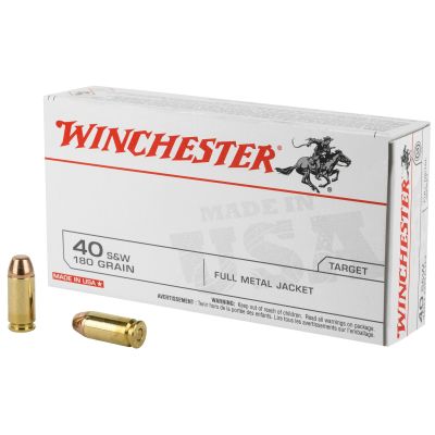 Winchester Ammunition USA, 40S&W, 180 Grain, Full Metal Jacket, 50 Round Box Q4238