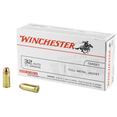 Winchester Ammunition USA, 32ACP, 71 Grain, Full Metal Jacket, 50 Round Box Q4255