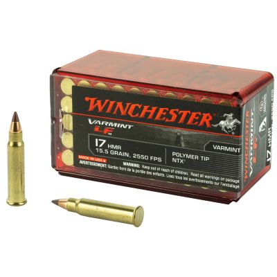 Winchester Ammunition Rimfire, 17HMR, 15.5Grain, NTX, Lead Free, 50 Round Box, California Certified Nonlead Ammunition S17HMR1LF