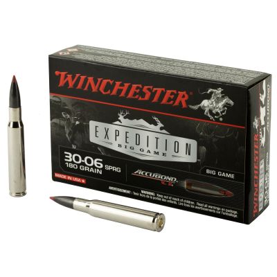 Winchester Ammunition Expedition Big Game, 30-06, 180 Grain, AccuBond CT, 20 Round Box S3006CT