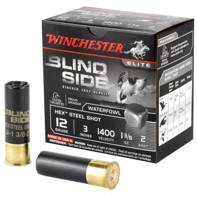 Winchester Ammunition Blind Side, 12 Gauge, 3", 1.375 oz., Hex Shot, Lead Free, 25 Round Box SBS1232