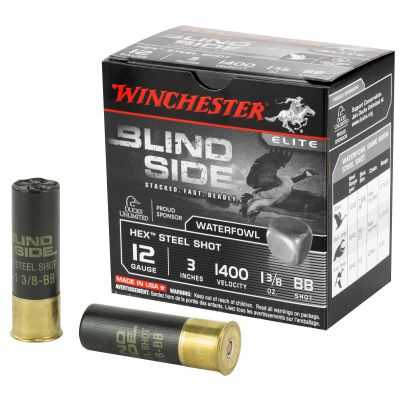 Winchester Ammunition Blind Side, 12 Gauge, 3", 1.375 oz., Hex Shot, Lead Free, 25 Round Box SBS123BB