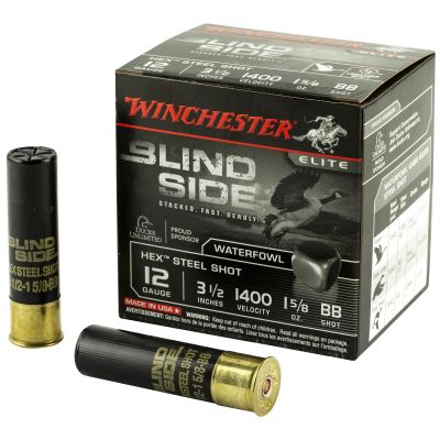 Winchester Ammunition Blind Side, 12 Gauge, 3.5", 1.625 oz., Hex Shot, Lead Free, 25 Round Box SBS12LBB