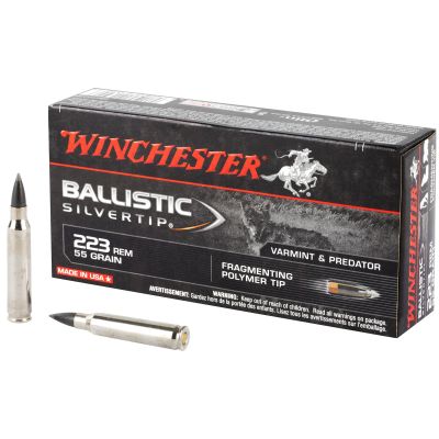 Winchester Ammunition Supreme, 223REM, 55 Grain, Supreme Ballistic Silvertip, 20 Round Box SBST223B
