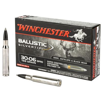 Winchester Ammunition Ballistic Silvertip, 30-06, 168 Grain, 20 Round Box SBST3006A