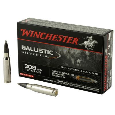 Winchester Ammunition Ballistic Silvertip, 308WIN, 150 Grain, 20 Round Box SBST308