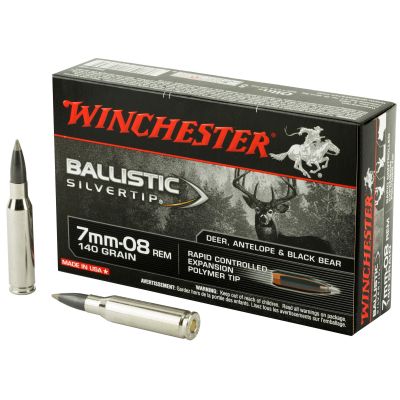 Winchester Ammunition Ballistic Silvertip, 7MM-08, 140 Grain, 20 Round Box SBST708