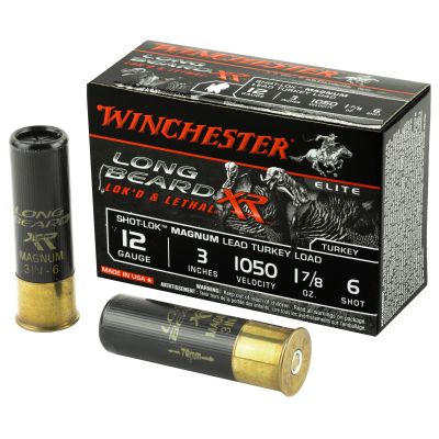 Winchester Ammunition Long Beard XR, 12 Gauge, 3", #6, 1-7/8oz, Shotshell, Shot-Lok with Lead Shot, 10 Round Box STLB123M6