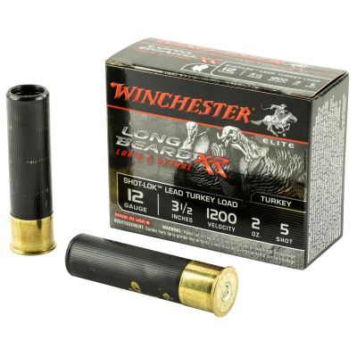 Winchester Ammunition Long Beard XR, 12 Gauge, 3.5" Chamber, #5, 2 oz, Shotshell Shot-Lok with Lead Shot, 10 Round Box STLB12L5