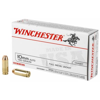 Winchester Ammunition USA, 10MM, 180 Grain, Full Metal Jacket, 50 Round Box USA10MM