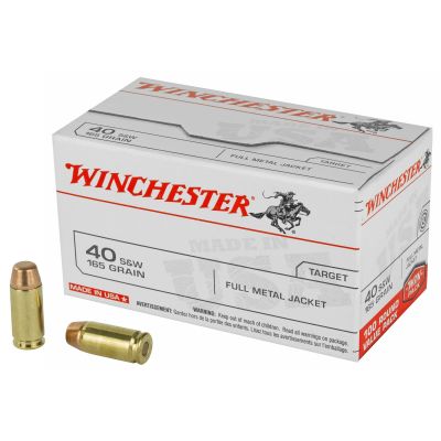 Winchester USA 40 S&W 165gr FMJ 100rd Box