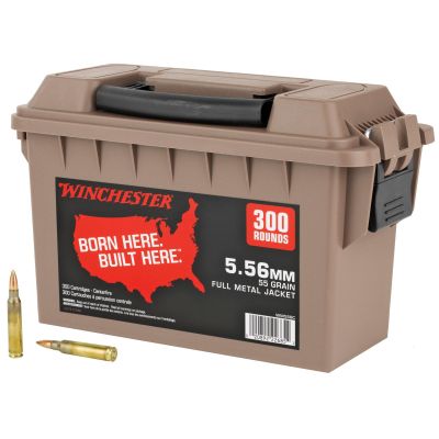Winchester Ammunition USA, 556NATO, 55 Grain, Full Metal Jacket, 300 Round Ammo Can WW556C