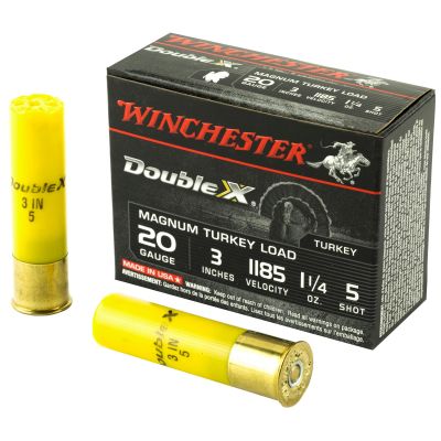 Winchester Ammunition Double X Magnum Turkey, 20 Gauge, 3", #5, 1.25oz., Shotshell, 10 Round Box X203XCT5
