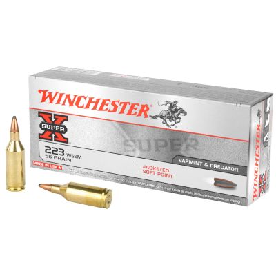 Winchester Ammunition Super-X, 223 WSSM, 55 Grain, Jacketed Soft Point, 20 Round Box X223WSS