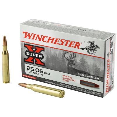 Winchester Ammunition Super-X, 25-06REM, 120 Grain, Positive Expanding Point, 20 Round Box X25062