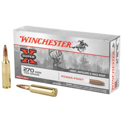 Winchester Ammunition Super-X, 270 WSM, 150 Grain, Power Point, 20 Round Box X270WSM