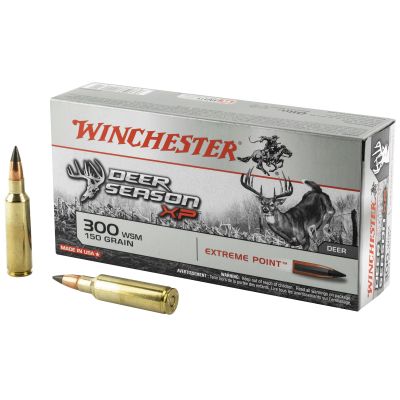 Winchester Ammunition Deer Season, 300 WSM, 150 Grain, Extreme Point Polymer Tip, 20 Round Box X300SDS