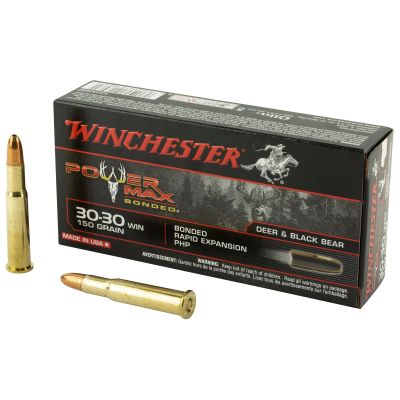 Winchester Ammunition Power Max Bonded, 30-30, 150 Grain, Protected Hollow Point, 20 Round Box X30306BP